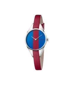Reloj Dama Rebel Po LY SST Red Lea BLU / RED Dial