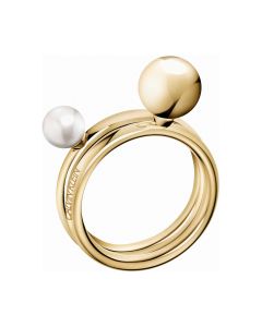 Anillo SET / 2 Bub Pvdpolylw Thin Whtperl 07