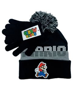 Super Mario Gorro con Guantes Walking Pompón