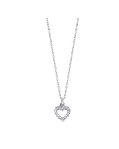 Dije con SILUETA de Corazón Pave