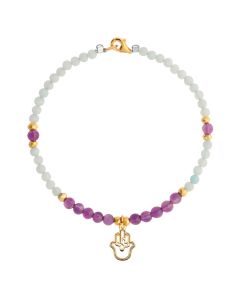 Pulsera Amatista con Amazonita