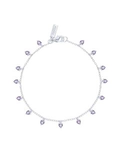Pulsera con CIRCONIAS Facetadas Forma de Corazón