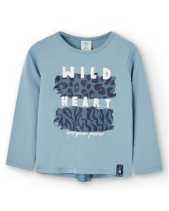 Camiseta Punto con Tul de Niña