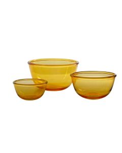 Set Bowls de Vidrio Amber