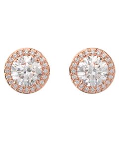 Pendientes CONSTELLA:PE Stud Pave WHITE / ROS
