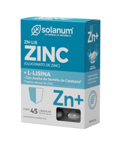 Zinc + L-LISINA Caja con 45 Capsulas