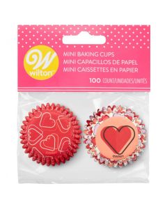 Paquete Capacillos Cupcake Tamaño Mini Corazones