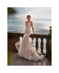 Vestido Estilo Sirena con VOLANTES