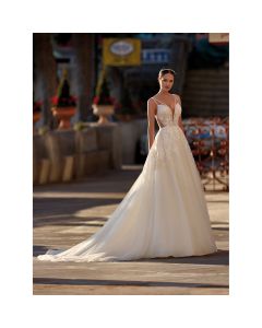 Vestido Estilo Princesa Tul con Encaje