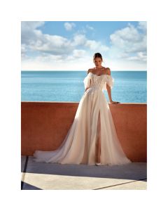 Vestido Estilo a Tul con Encaje