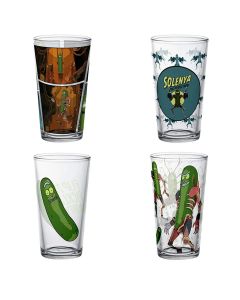 Set Exclusivo de 4 Vasos de Vidrio Edición