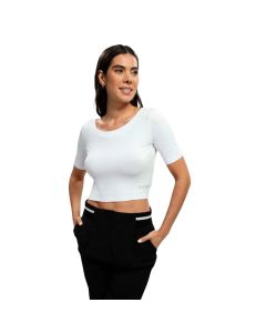 Playera SS RN Back Bow Tee