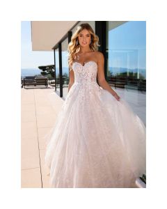 Vestido Estilo Princesa Tul con Aplicaciones
