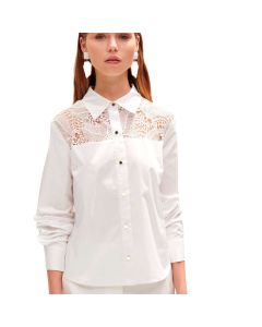 Guipure Cropped Shirt