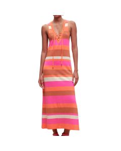 Long MULTI-STRIPED Knit Dress