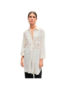 Blouse With Embroidered DIE-CUT Logo