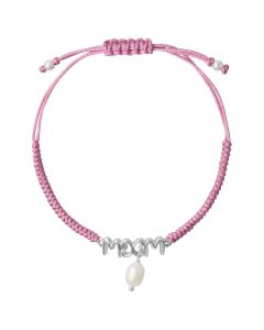 Pulsera Mom Hilo Morado Perla