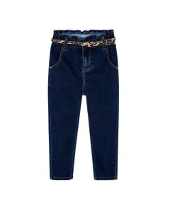 Pantalón Largo Denim Cinturón
