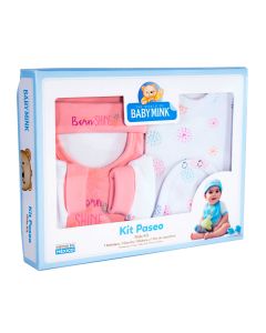 Kit PASEO(1 PAÑALERO,1 GORRO,1 BABERO,1 Par Zapato