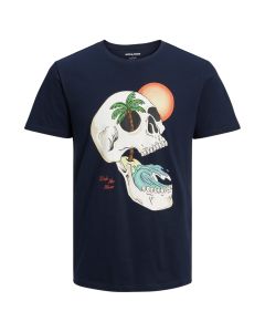 Playera Manga Corta Unicolor con Estampado