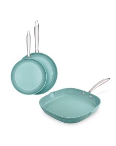 3 Pack Sartén 24 CM + Sartén 28 CM + Grill 28 CM