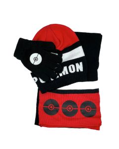 Gorro Pokemon Guantes y Bufanda