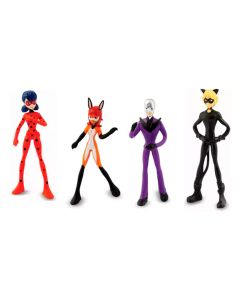 Miraculous Ladybug Figura Bendable 4 Pack