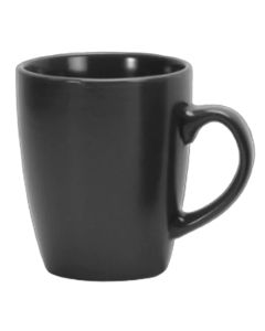 Taza 350ML, CERÁMICA, NEGRO, 1PZA