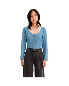Blusa Woven Tops Daryn LS Corset Blouse