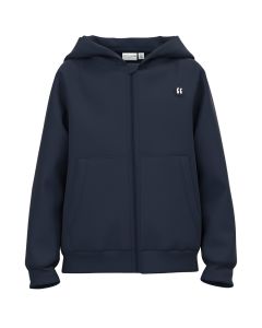 Sudadera de Cierre Unicolor con Logo y Capucha