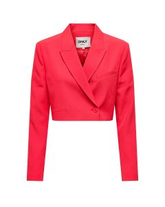 Blazer Corto Unicolor con Botón