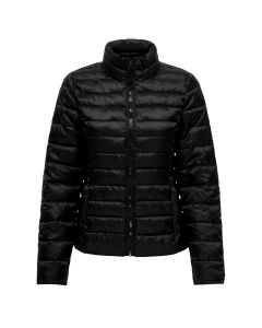 Chamarra Puffer Unicolor con Cuello Alto