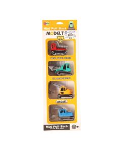 Set de Carritos de Construcción de Metal y