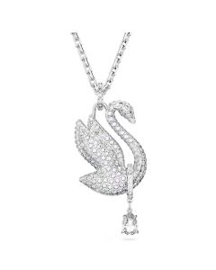 Collar Iconic SWAN: Long Pendant WHI / RHS