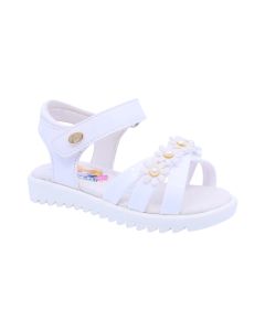 Sandalia Casual con Flores y Velcro