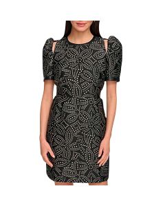 Vestido S / S Faux Stud SHLDR Cut Dress
