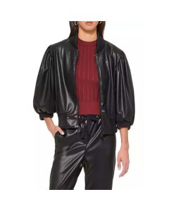 Bomber L / S Pu Crop Bomber