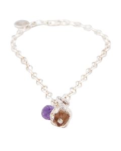 Pulsera Jacaranda Dorado con Piedra