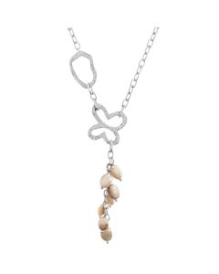 Lariat Eslabones Mariposa con Piedras