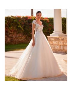 Vestido Estilo a TUL, GLITTER, Encaje y Pedrería