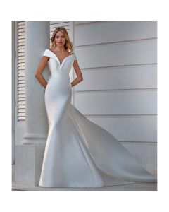 Vestido Estilo Sirena Mikado