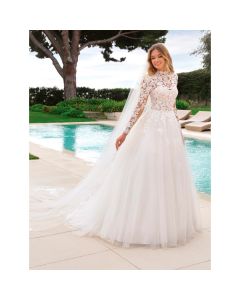 Vestido Estilo Princesa TUL, Encaje y Pedrería
