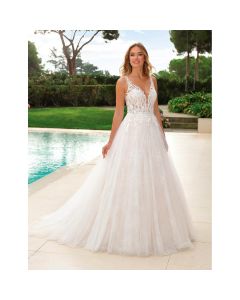 Vestido Estilo Princesa TUL,CHANTILLY, Encaje y