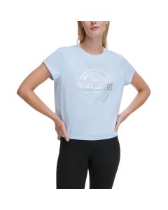 Playera Metallic Athletic Medallion Logo Cropped