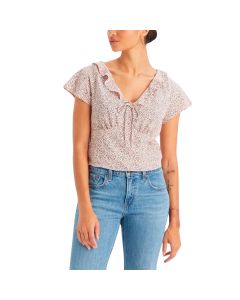 Blusa Ajustada de Flores