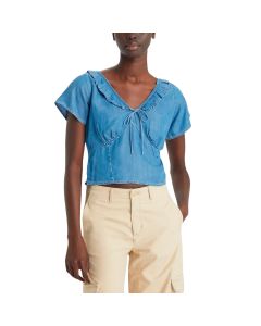 Blusa Ajustada Liso Manga Corta