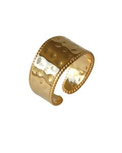 Anillo Ajustable Ancho Martillado