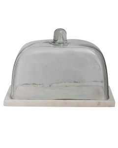 Tabla de Mármol con Domo de Cristal