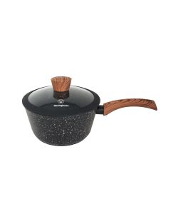 Olla de Mármol Negro Madera de 20CM