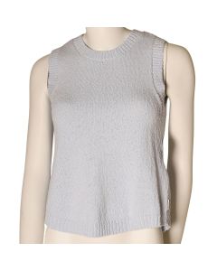 Chaleco Sleeveless Crew Neck Tank W / Rounded Hem